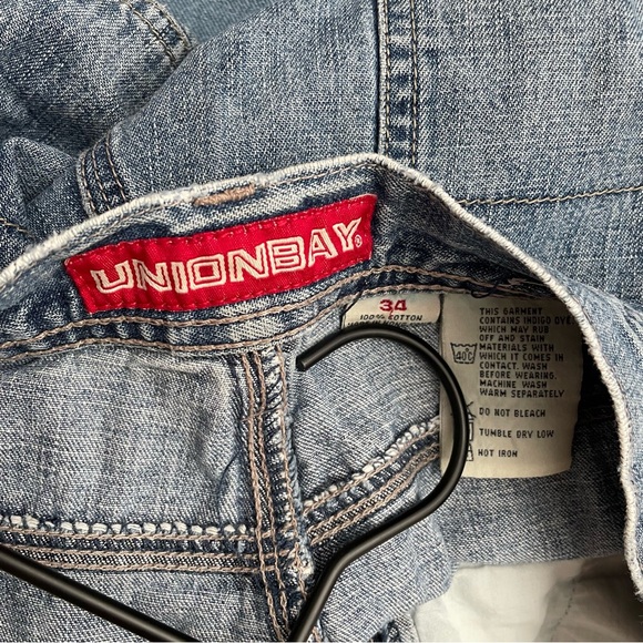 Unionbay Cargo Carpenter Shorts Denim Women’s 34 Light Wash Baggy - Picture 7 of 7